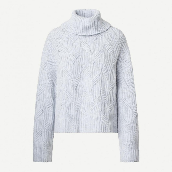 Samsoe Samsoe kei turtleneck Sweater in Gray dawn Size XS Wool Blend - Picture 1 of 13